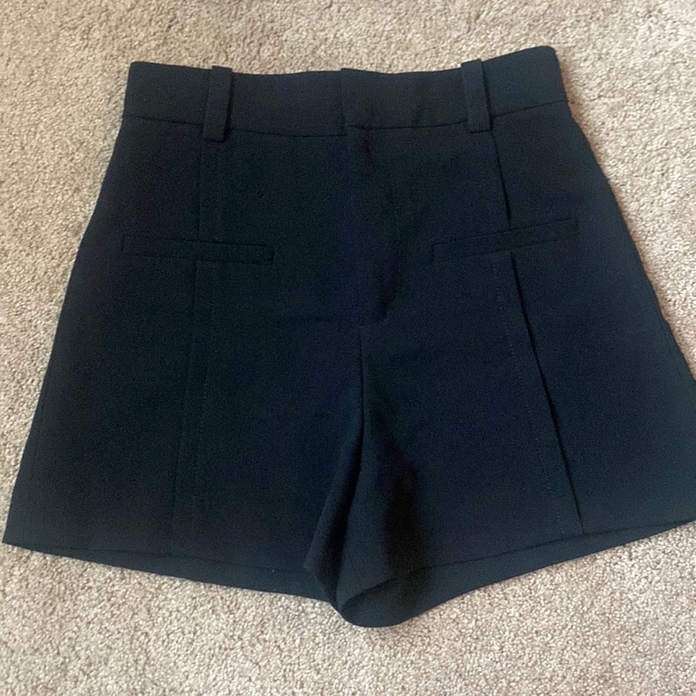 ZARA BLACK HIGH WAISTED TAILORED SHORTS SMALL